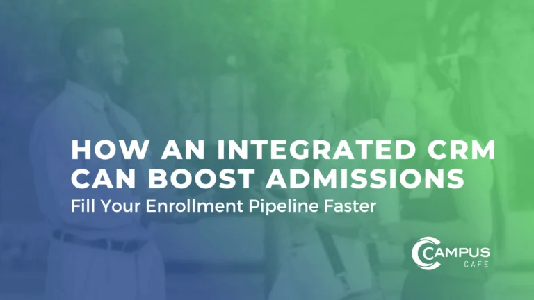 A CRM is a hub for all admissions and recruiting operations. It’s a centralized database to manage prospects, enrolled students and organizational data.
